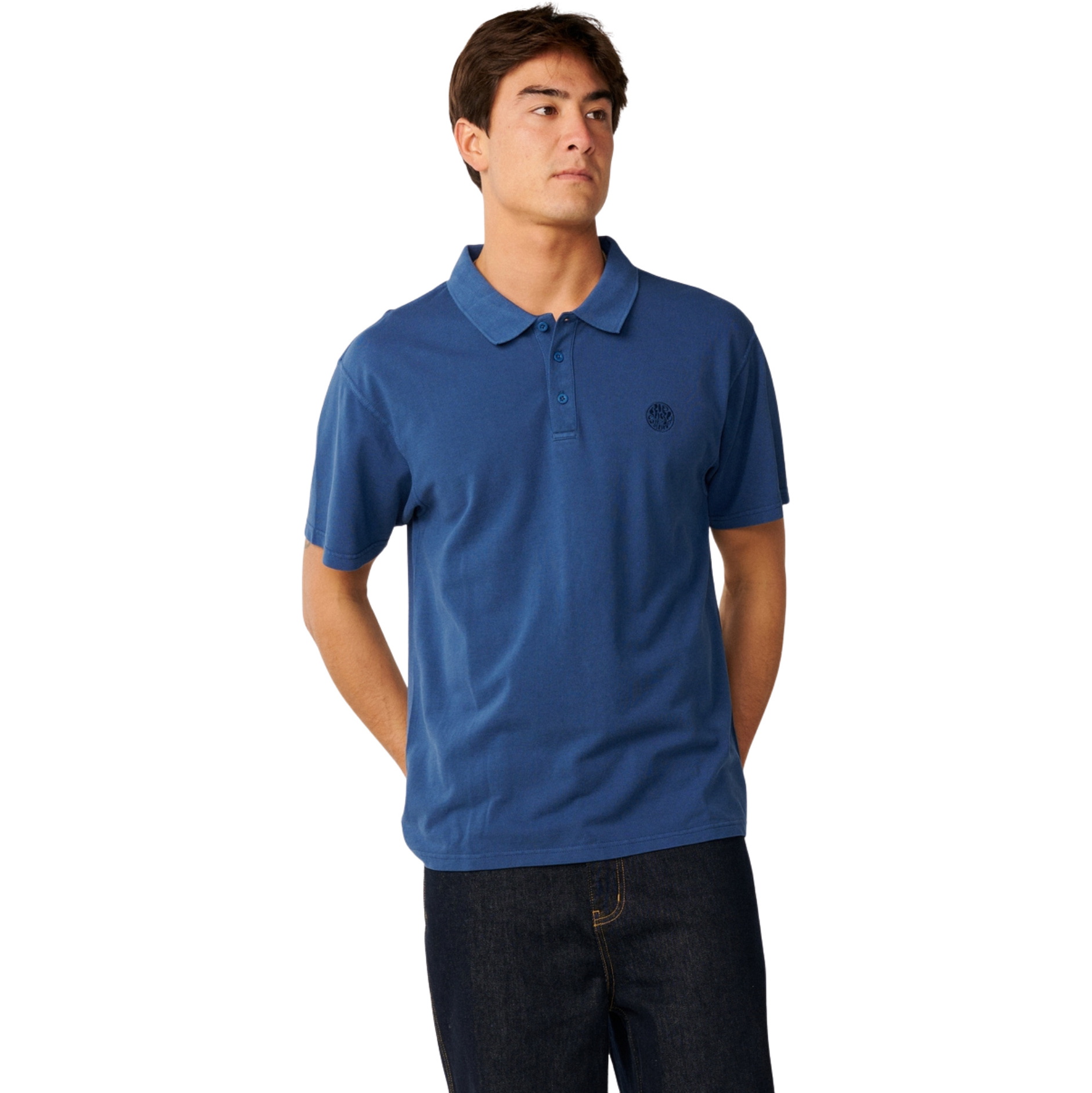2026 Rip Curl Mens Premium Surf Wettie Polo Shirt 014MPO - Light Navy